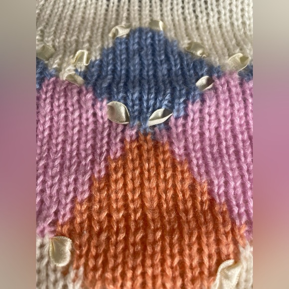 Vintage 20 Ans by Mariea Kim Pastel Diamond Knit Sweater | Women’s - Picture 7 of 12